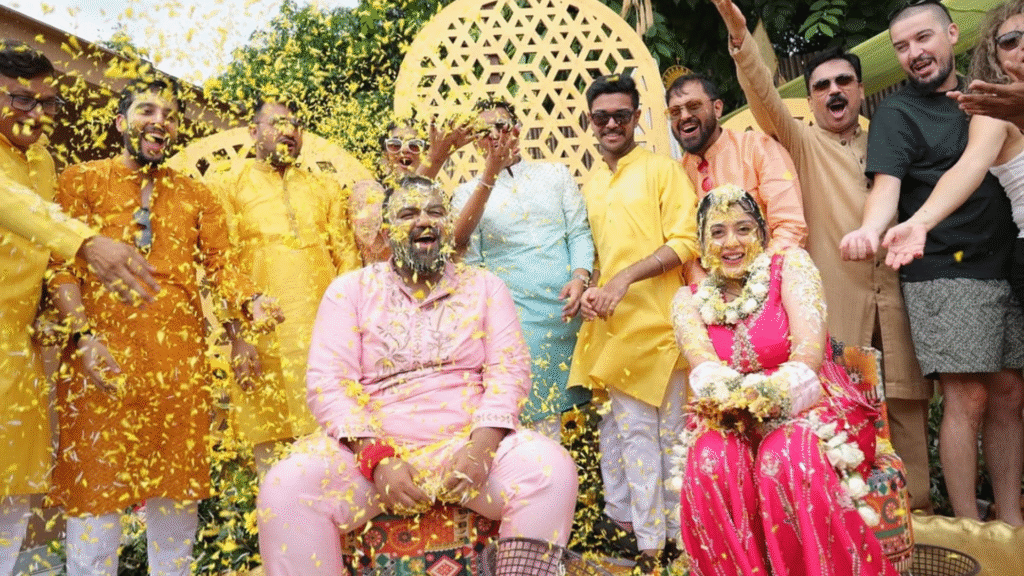 Destination wedding celebration in Jim Corbett with décor and planning services